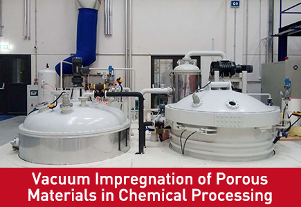 Impregnación al vacío de materiales porosos en procesamiento químico